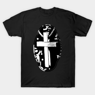 Eternal Faith Conviction Cross Crucifix Badge T-Shirt